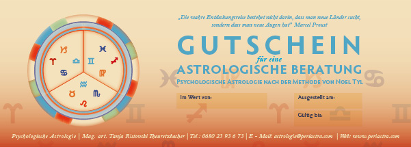 Gift Voucher for astrological consultation Vienna